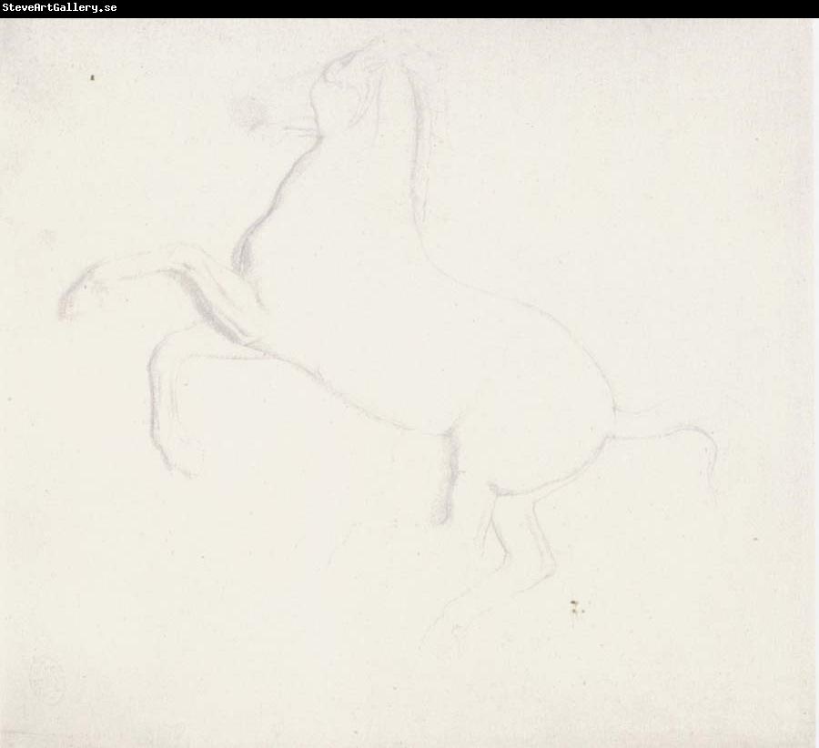 Edgar Degas Study of a Horse from the Parthenon Frieze